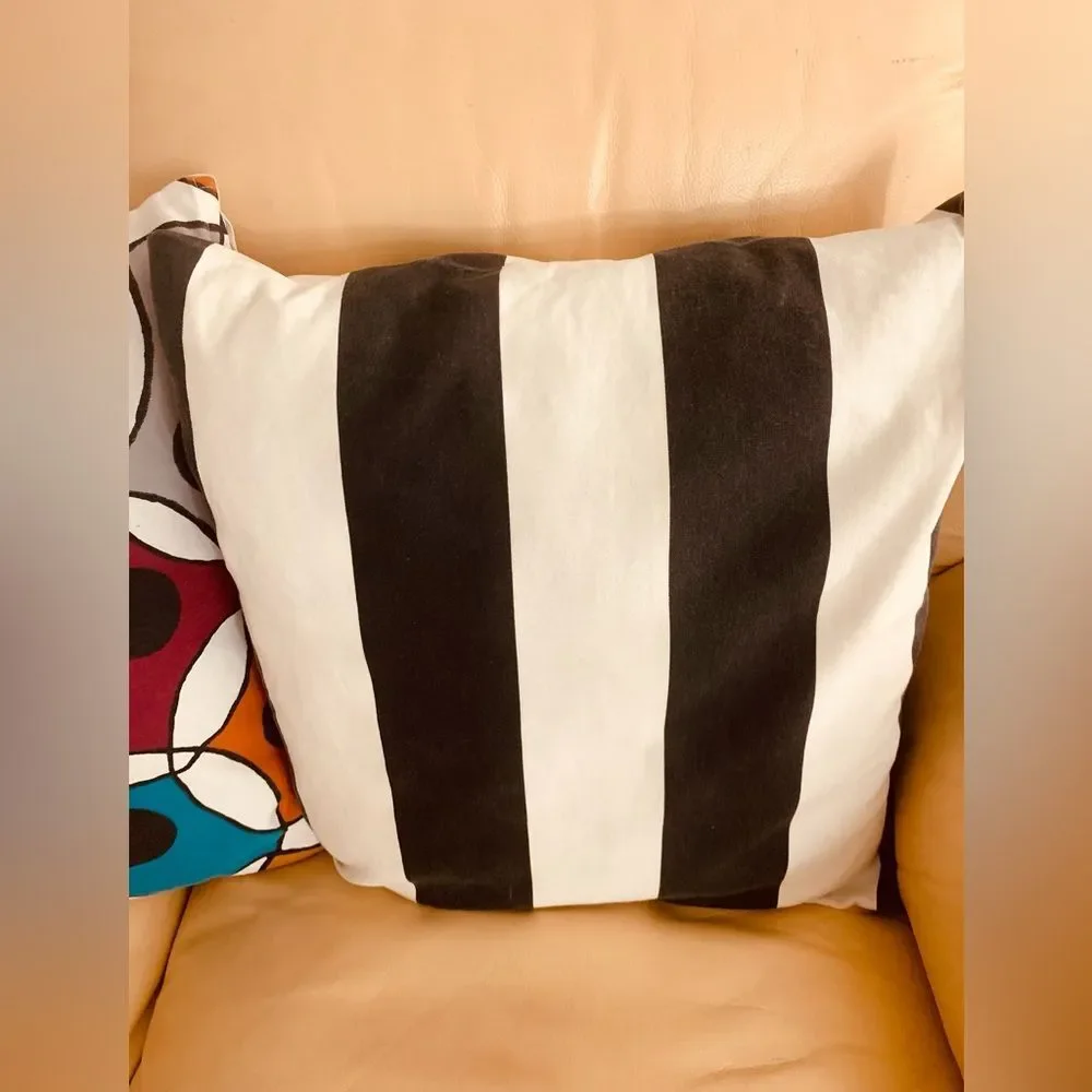 IKEA Colorful Multicolor Geometric Stripes Accent Throw pillow Covers Set of 2